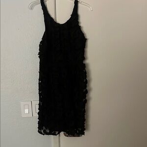 Express Elegant Black Floral Mini Dress